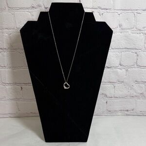 Tiffany & Co. 925 Silver Open Heart Necklace Both Pieces Auth. Tiffany & Co. EUC